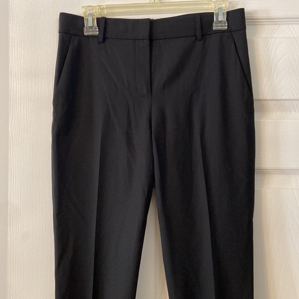 Theory Black Tailored Trousers size 2 inseam 27” waist 30” wool pants excellent - Picture 2 of 8
